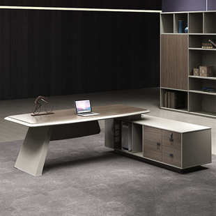 广东办公家具老板桌总裁桌简约现代大班台大气经理办公桌椅组合