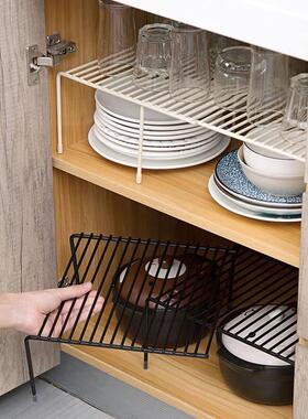 kitchen layering shelves cupboard dish shelf bathroom makeup