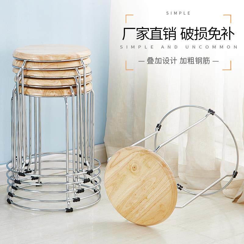 不锈钢精凳包邮凳子彩色时尚圆凳子实木钢筋凳加厚餐凳简约家用