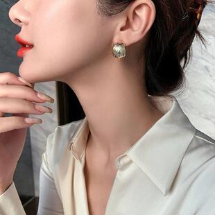 s925 Silver Needle Light luxury earrings temperament studs