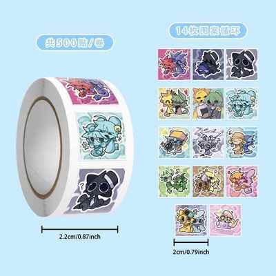 sprunki节奏盒子新款卷卷贴500贴儿童卡通Q萌贴纸涂鸦贴画手账贴