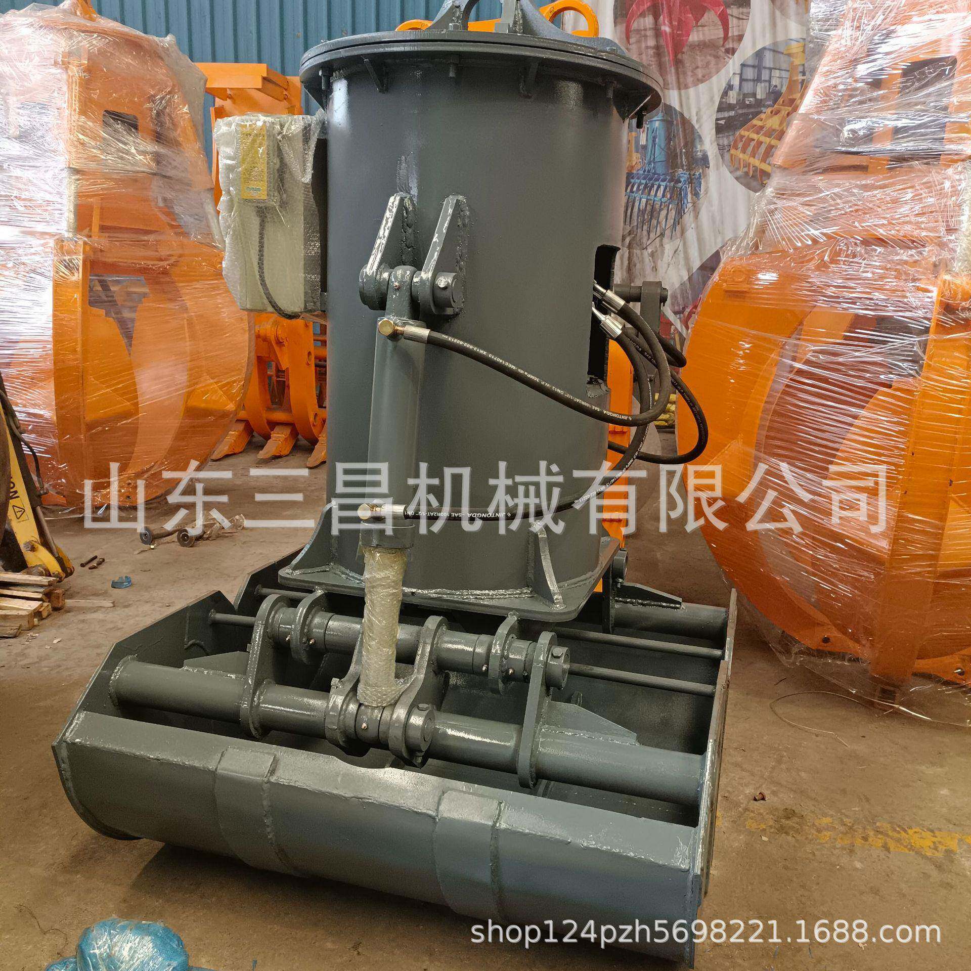 单梁行车淤泥贝壳斗河道挖沙贝壳抓斗小型沙石煤卸料斗
