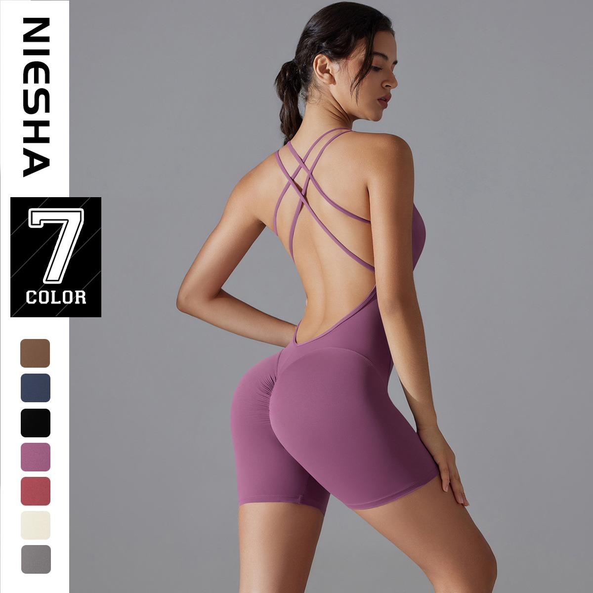 body gym shaping shorts jumpsuit back suit tummy-tightening