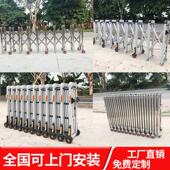 迈佳不锈钢伸缩门路障手动推门围栏隔离路障交通庭院推拉大门