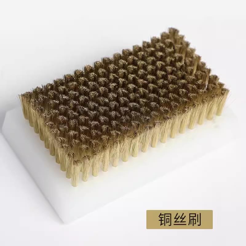 超细0.076 塑料柄铜丝刷0.127网纹辊清洗刷凹印金属陶瓷清洗刷