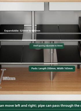 kitchen accessories Multi-layer pot storage rack Layering in
