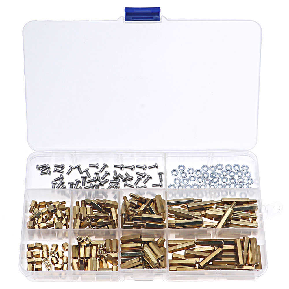 格个一盒M不锈钢螺丝螺母黄铜间隔柱隔离柱螺柱组合套装