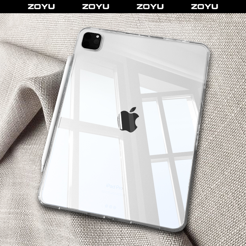 zoyu新款ipad保护壳air5保护套67亚克力ipadpro轻薄十代11平板air4透明ipad9无笔槽21七代8防摔mini7单壳防弯