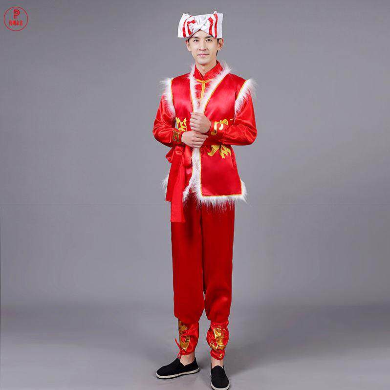 正品秧陕北民歌演出服塞腰鼓服安传统舞狮打服鼓龙舟歌民歌舞台装