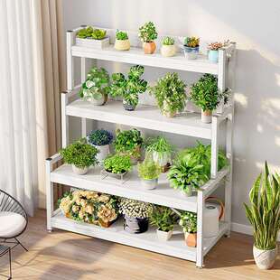 花架置物架阳台客厅落地式 绿萝多层花盆托架 植物架铁艺多肉阶梯式