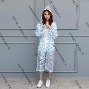 透明波点成人雨衣加厚骑车雨披批发 户外登山非一次性雨衣男女同款