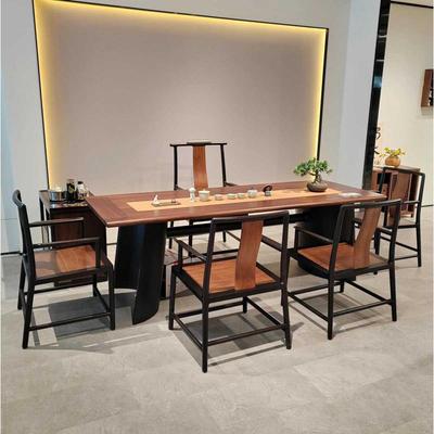 新中式办公室泡茶桌椅组合实木简约茶台功夫茶几禅意茶室现代家具