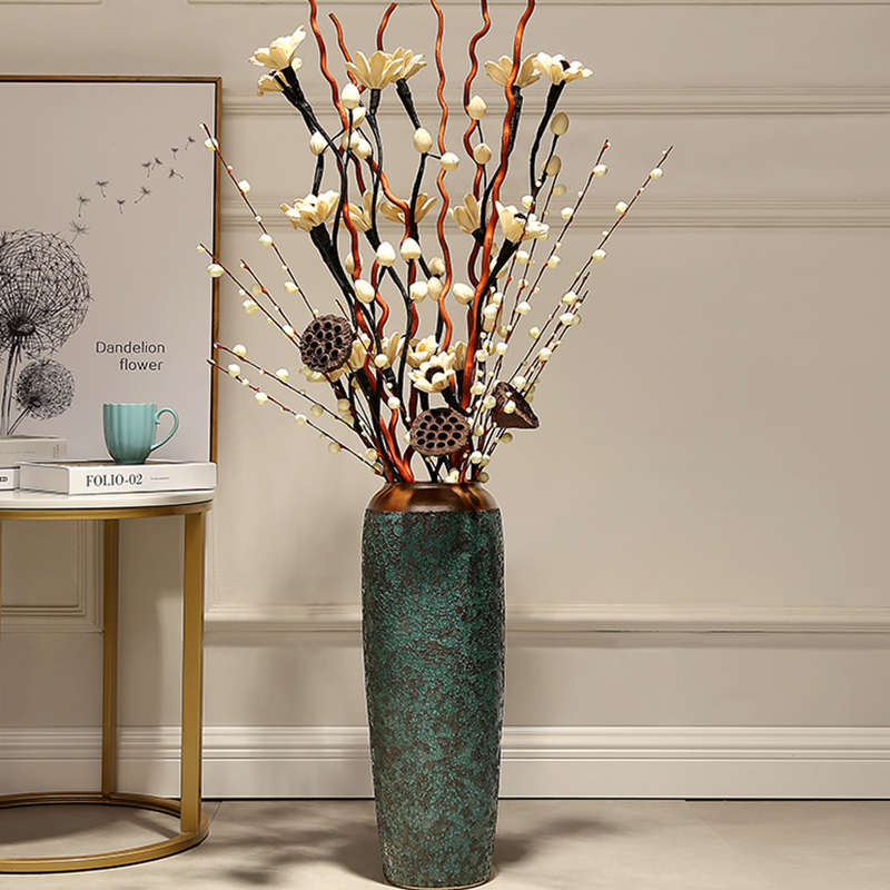 小号落地装饰品花瓶大号欧式花瓶插花现代摆件家居陶瓷景德镇简约