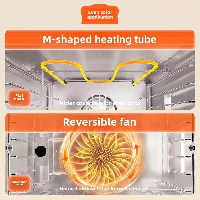 新艾力克E5家用电烤箱、风炉、平炉二合一多功能、大容量蒸煮发酵