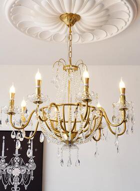 轻奢高级感水晶吊灯法式复古客餐厅卧室灯吧台吊灯2026年新款灯具
