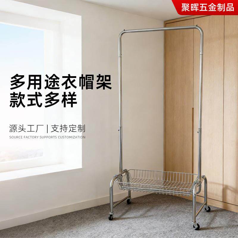 移动服装店展示架落地式衣架陈列挂衣架带轮子衣帽架多用途