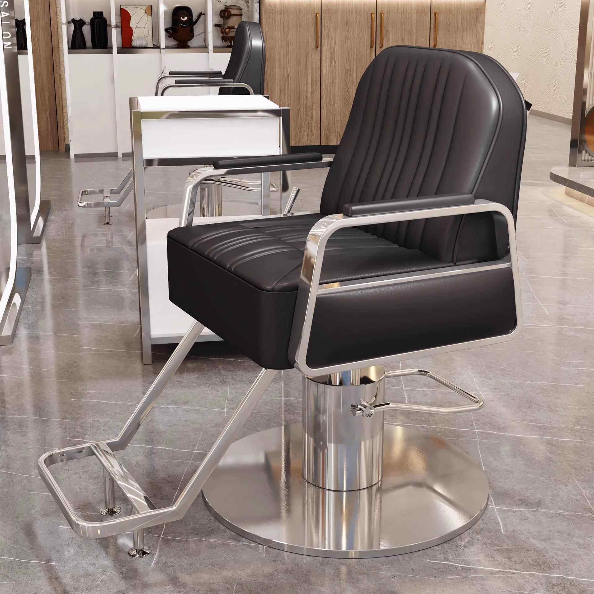 新款廊发果贝-520用专剪发椅子放倒可网红简约升降凳子理发店美发