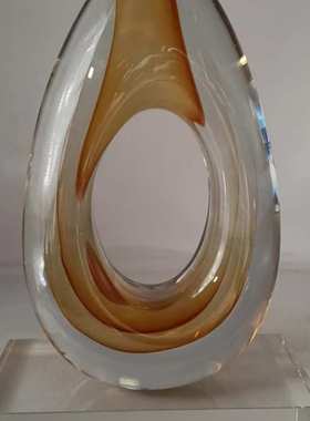 软酒柜全手工现代摆件水滴桌面空心摆件装饰品简约创意作琉璃客厅