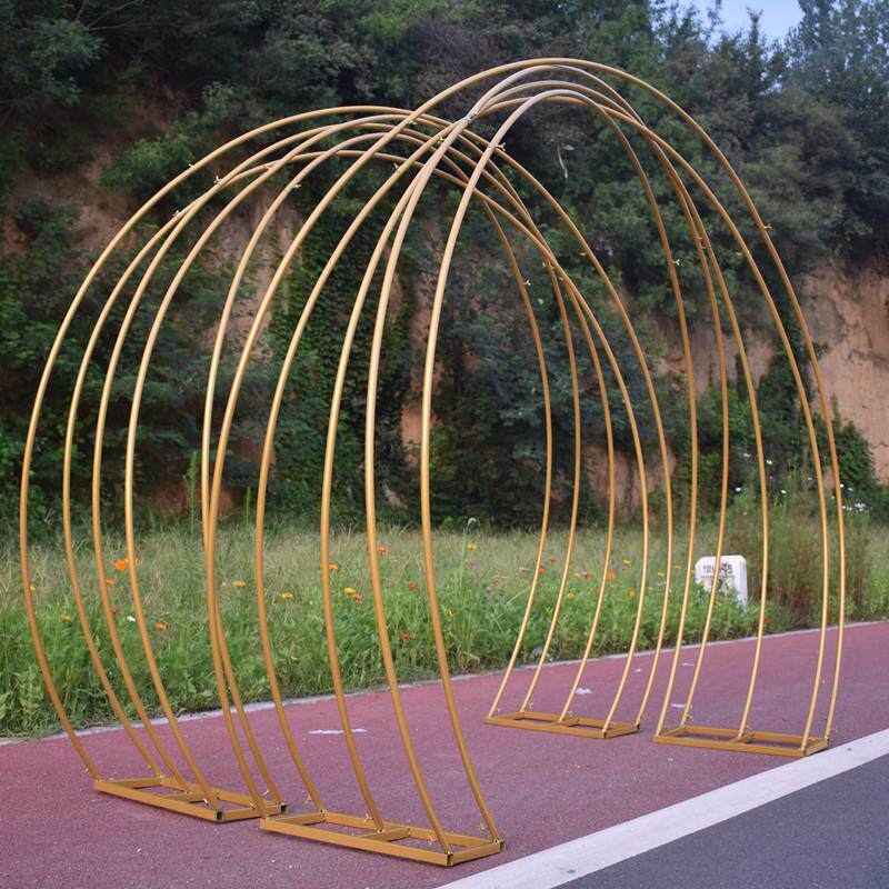 婚庆铁艺拱门五彩缤纷拱门五彩缤纷路引彩虹路引彩虹路引铁艺拱门