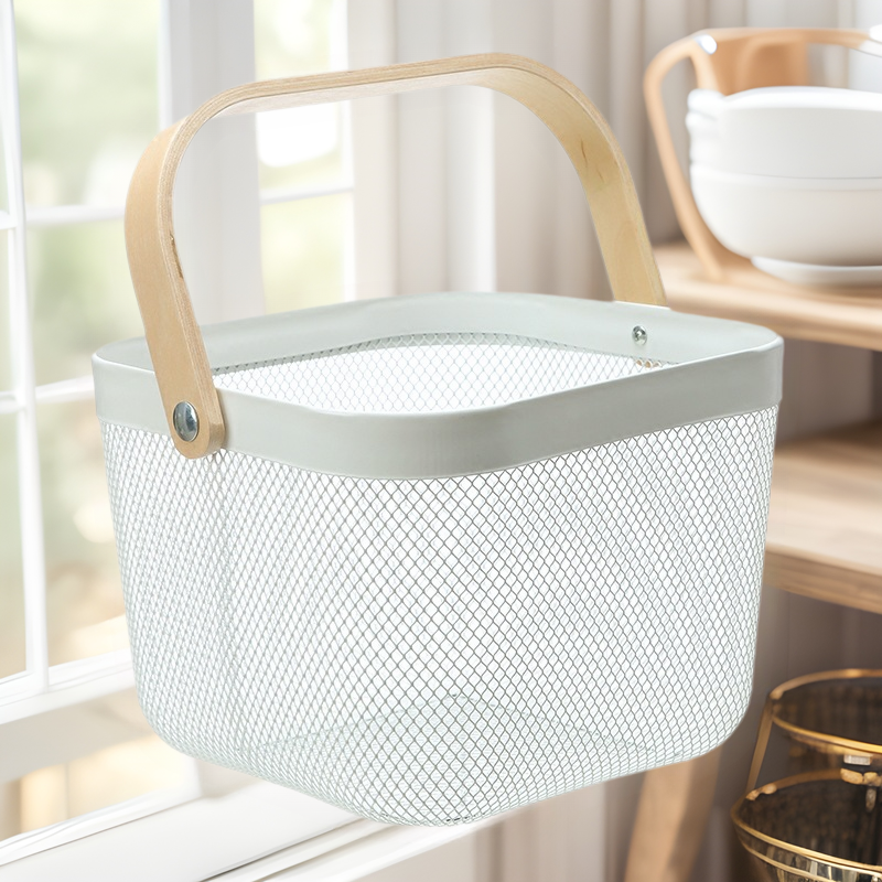 金属铁艺脏衣篓沥水篮家用手提包包脏衣篮野餐厨房滤水果蔬置物筐