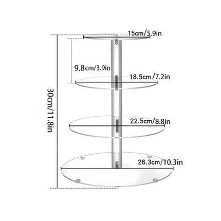 欧州亚克力展示架婚庆蛋糕架跨境新款婚礼多层可拆卸甜品摆台架子