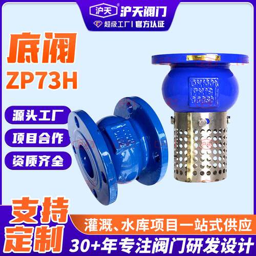 阀门底阀H42X球墨铸铁不锈钢过滤网水泵底阀Bottomvalve