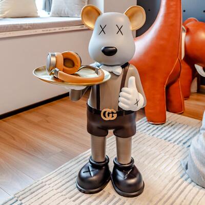 大创意暴新力熊落地板房间装饰品托型摆件YKD4403客乔厅收纳样盘