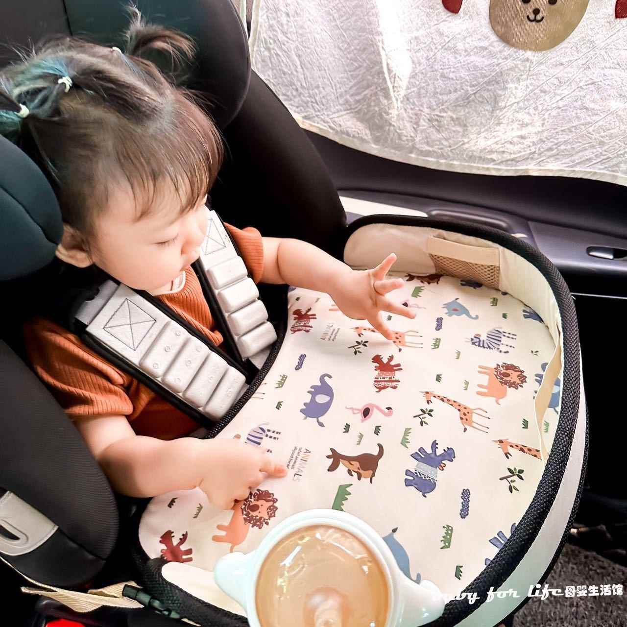 韩国GenieTray 儿童汽车载安全座椅托盘婴儿推车多功能餐盘收纳桌