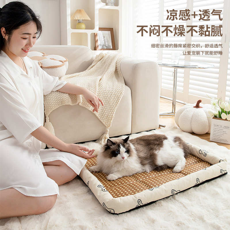猫猫凉席冰垫睡垫夏天降温地垫宠物猫狗四季通用降温睡垫