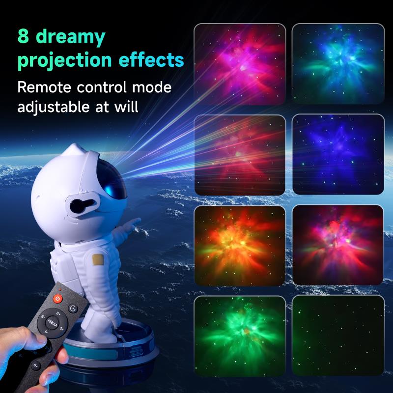 新品出舱太空人星空投影灯卧室房间激光满天星太空人小夜灯送礼物