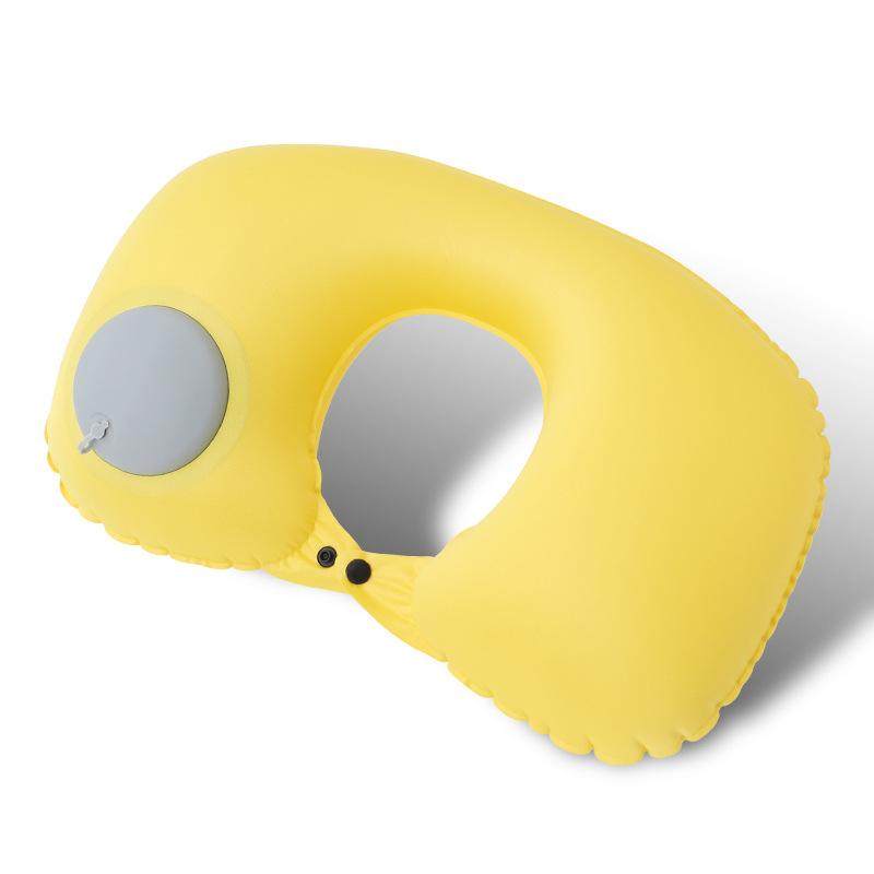 充气枕头旅行枕便携护腰靠垫坐车神器抱枕趴睡枕午休折叠吹气户外