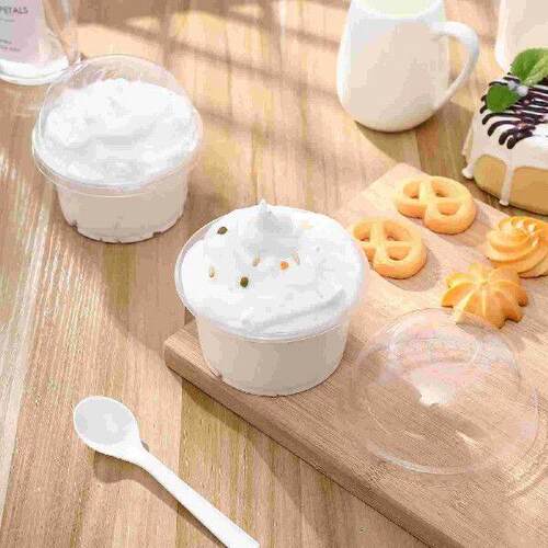 Disposable Fruit Dessert Cups Clear Plastic Cups Salad