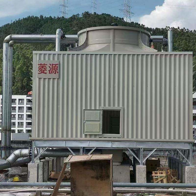 广东菱源横流式冷却塔玻璃钢50T冷却水塔制冷行业应用节能