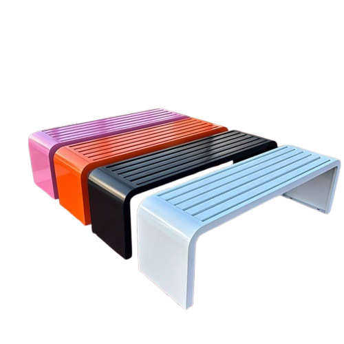 Dx全铁艺长条凳公园椅户外长椅庭院不锈钢休闲靠背座椅商休闲排椅