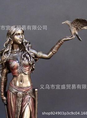 跨境款 女神新仿YS-001铜件雕像猫鼠门把鬼头杯 树脂工艺居品 家