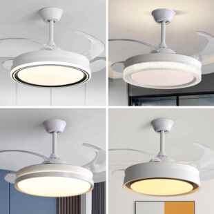 山灯具厂家直销风隐形扇中灯餐厅卧室吊扇灯客灯带9456厅风扇一体