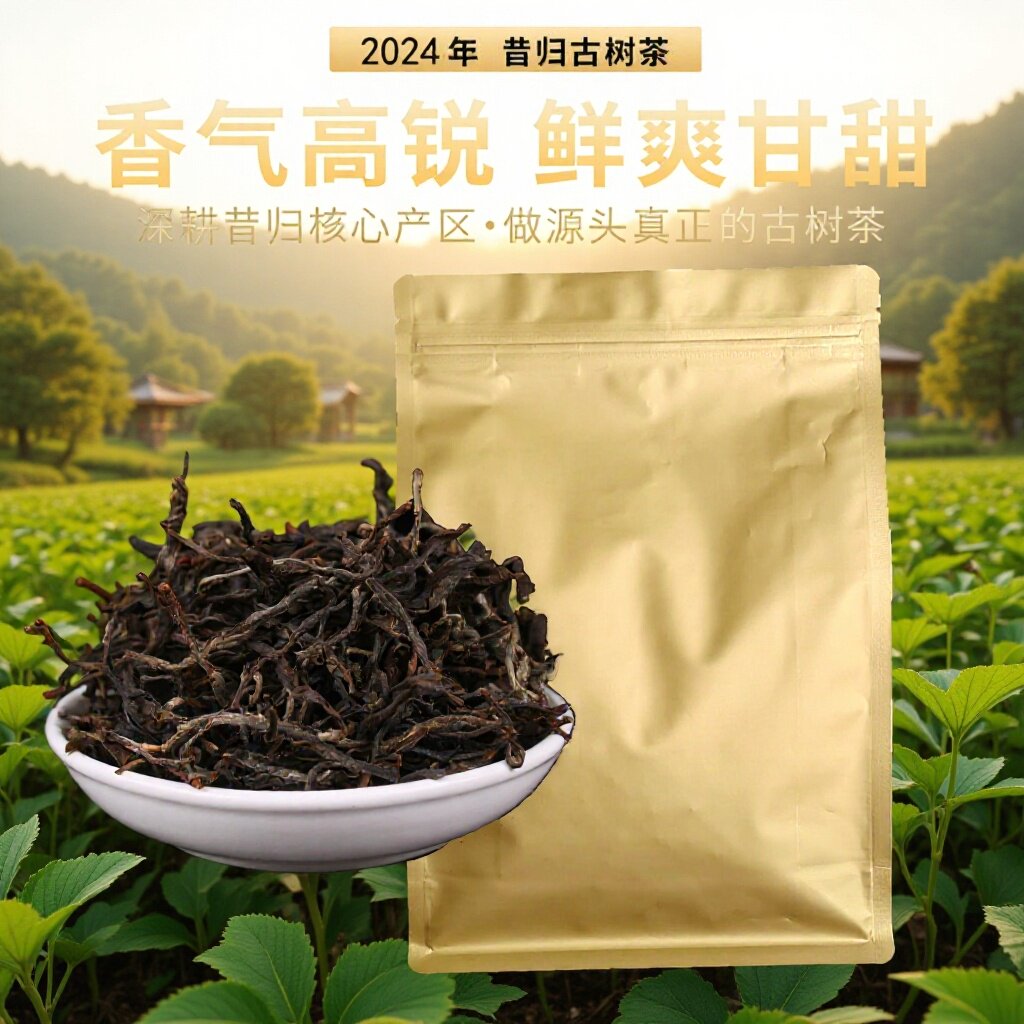 云南普洱茶昔归古树茶 临沧普洱生茶散茶250g 源头厂家生普直销