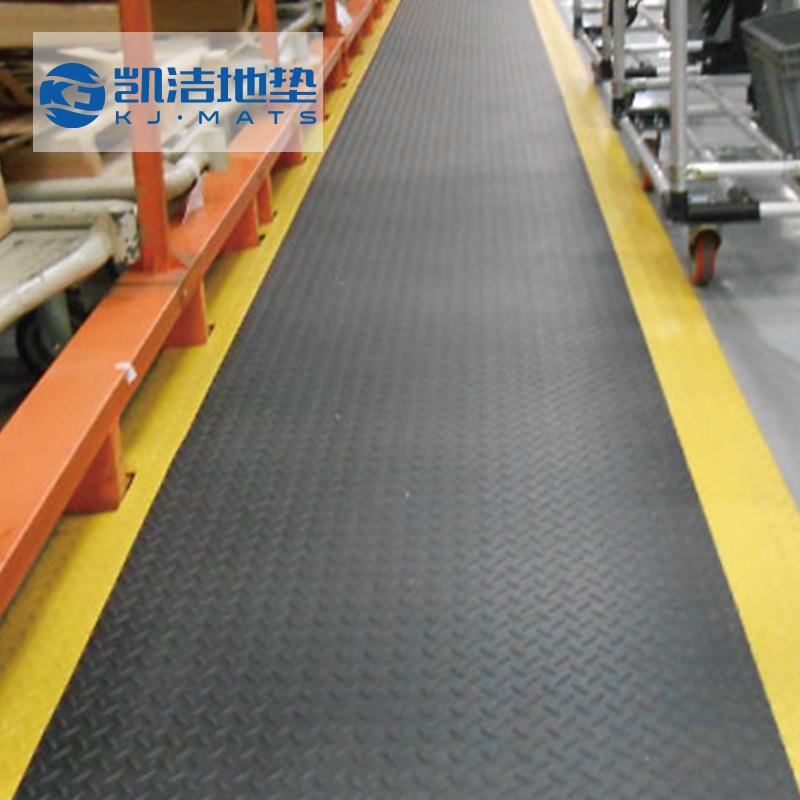 酒店餐厅厨房铁板纹抗疲劳地垫 工业商业后台操作区防水防滑脚垫