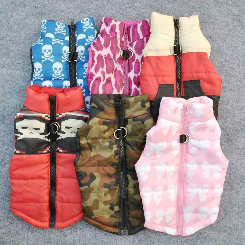 冬季服装 宠物衣服棉袄马甲背心 棉衣 牵引扣 泰迪