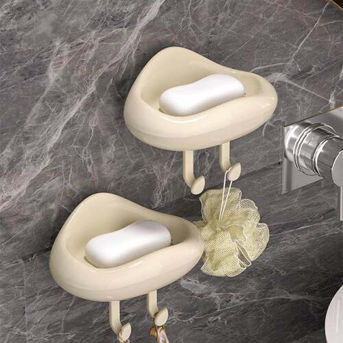 Cream Cloud Fatty Soap Box Wall-Mounted Bathroom Storage She