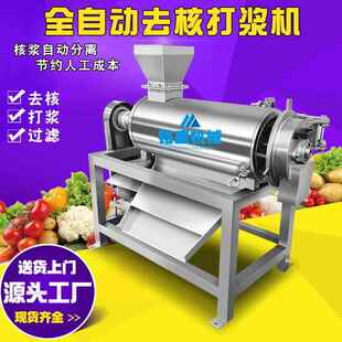 厨房新品款昌平苹果榨汁机 富岗苹果打浆机 宁静苹果去核打浆设备