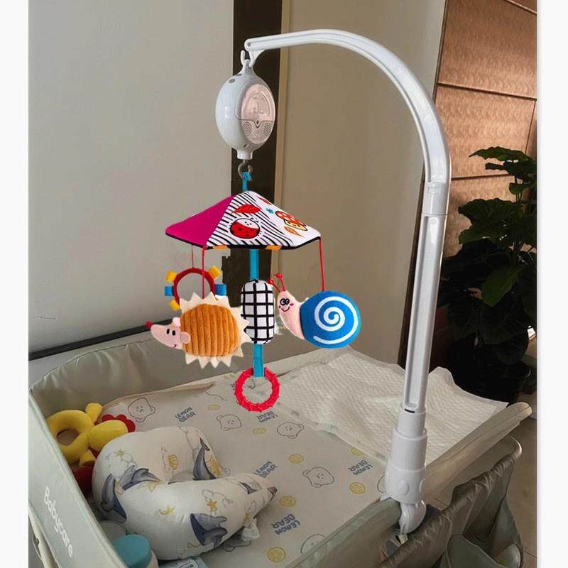 婴儿床铃万能支架杆diy手工配件八音盒可旋转尿布台床头摇铃玩具