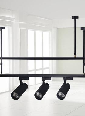 轨道条伸缩杆 led射灯轨道灯导轨条全套服装店加厚导轨式吊杆