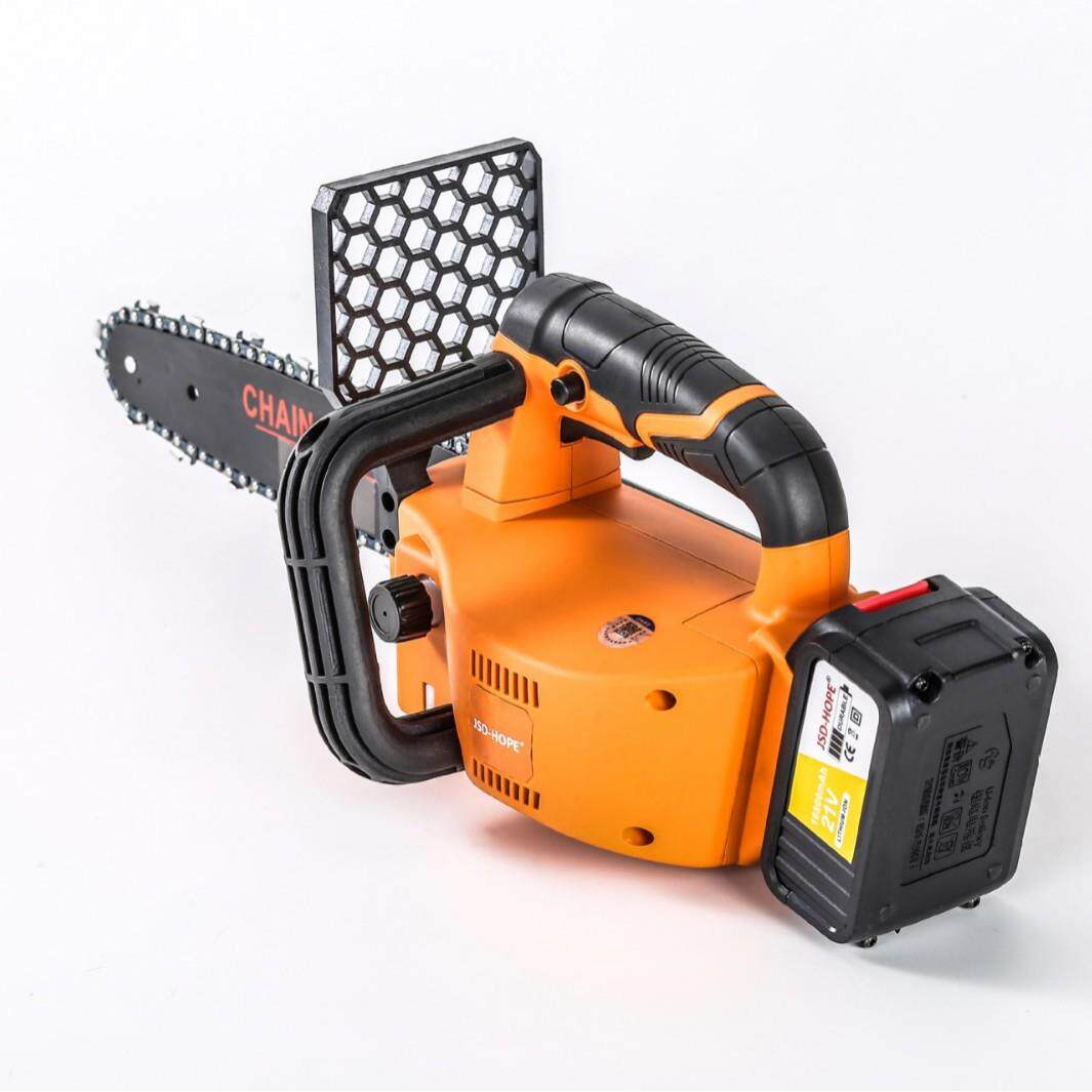 跨境12寸锂电电链锯充电式木工电锯伐木锯园林修枝手持锯锯木神器