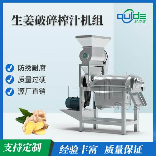 厂家直供工业蔬菜水果榨汁机304不锈钢生姜破碎榨汁机果蔬破碎机