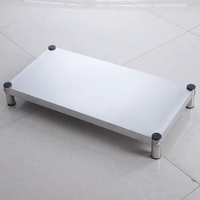 厨房台面收纳单层一层置物架落地防潮窄小型橱柜分隔层不锈钢支架