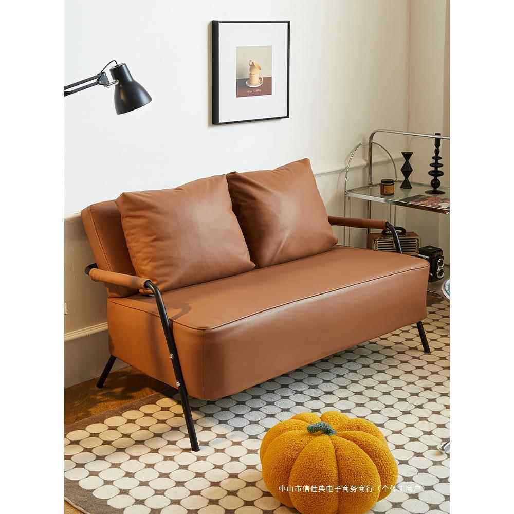 单人布艺沙发客厅2026新款出租房小户型豆腐块直排科技布小沙发椅