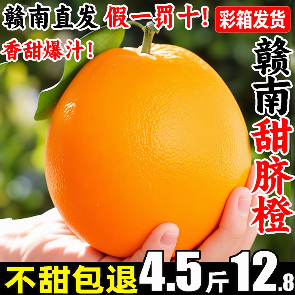 赣州发货赣南甜脐橙整箱12.8