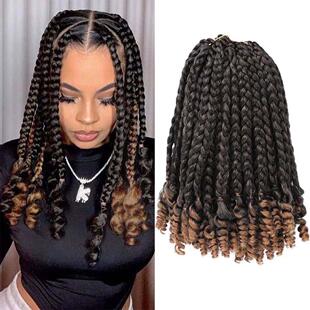Sambraid Synthetic 10 Inch Bob Box Braid Crochet Hair with C