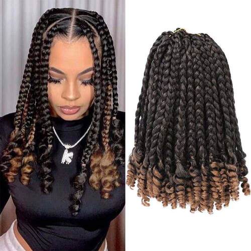 Sambraid Synthetic 10 Inch Bob Box Braid Crochet Hair with C